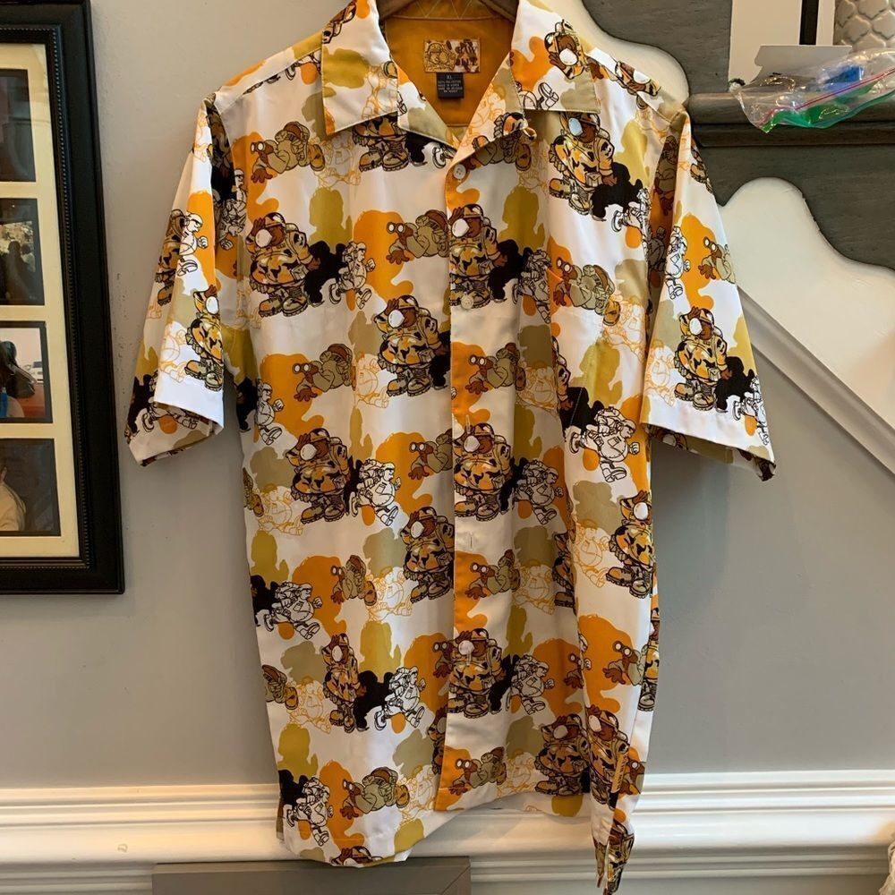 Raw Blue Military Man Cartoon Shirt sz XL NWOT